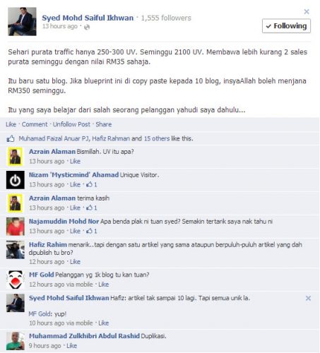 Buat duit dengan blog