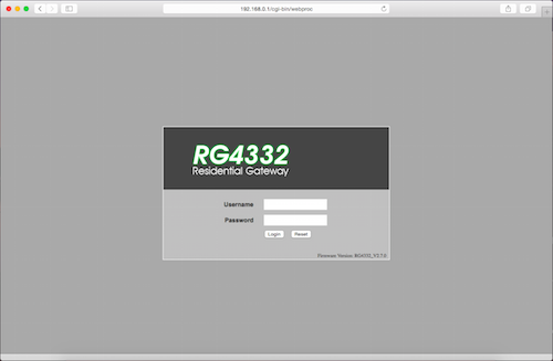 Login page Unifi
