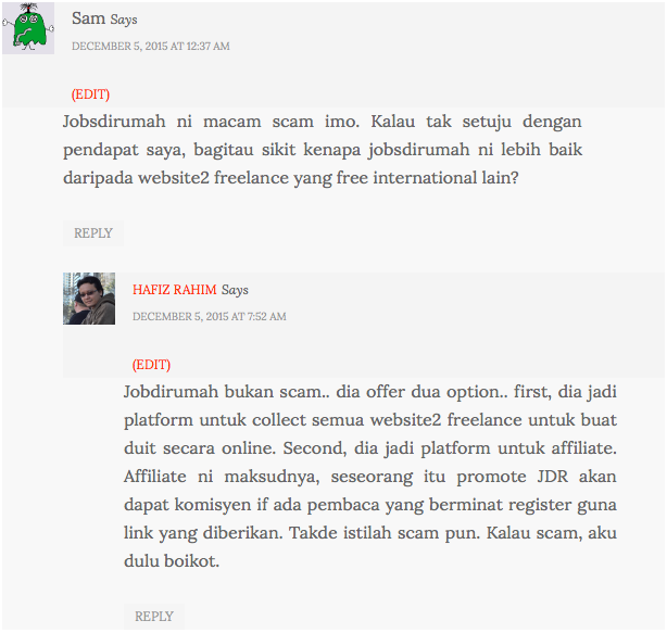 Jobdirumah scam